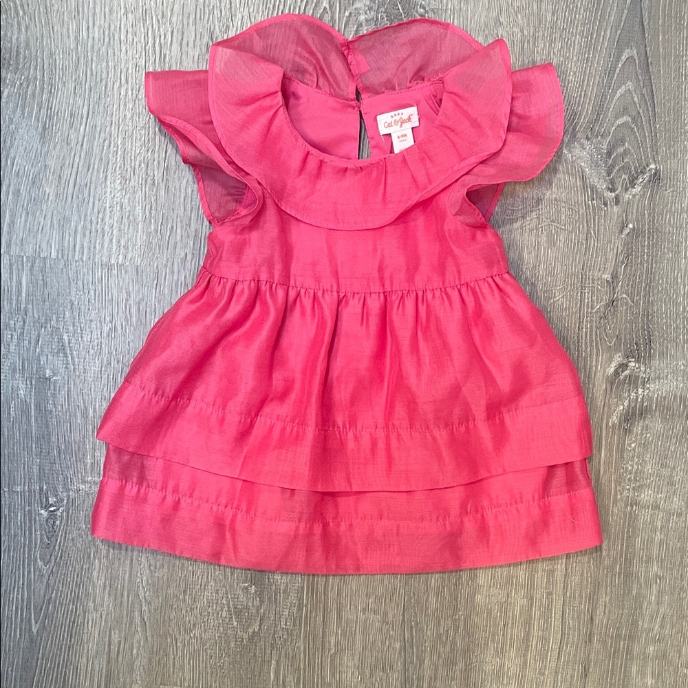 Cat & Jack Pink Ruffled Baby Dress - Size 6-9 Months